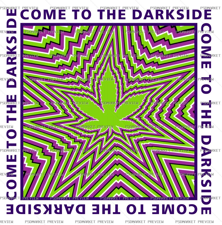Come to the Darkside Optical Vector Print — PSD template preview