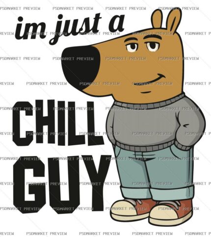 Chill Guy Vector Print — print design preview