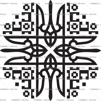 Ukrainian Ethno Ornament Vector Print — print design preview