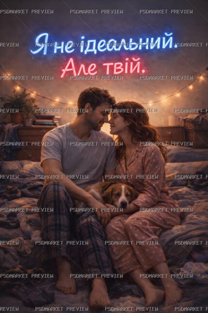 Ukrainian Not Perfect but Yours Couple Print – PNG — PSD template preview