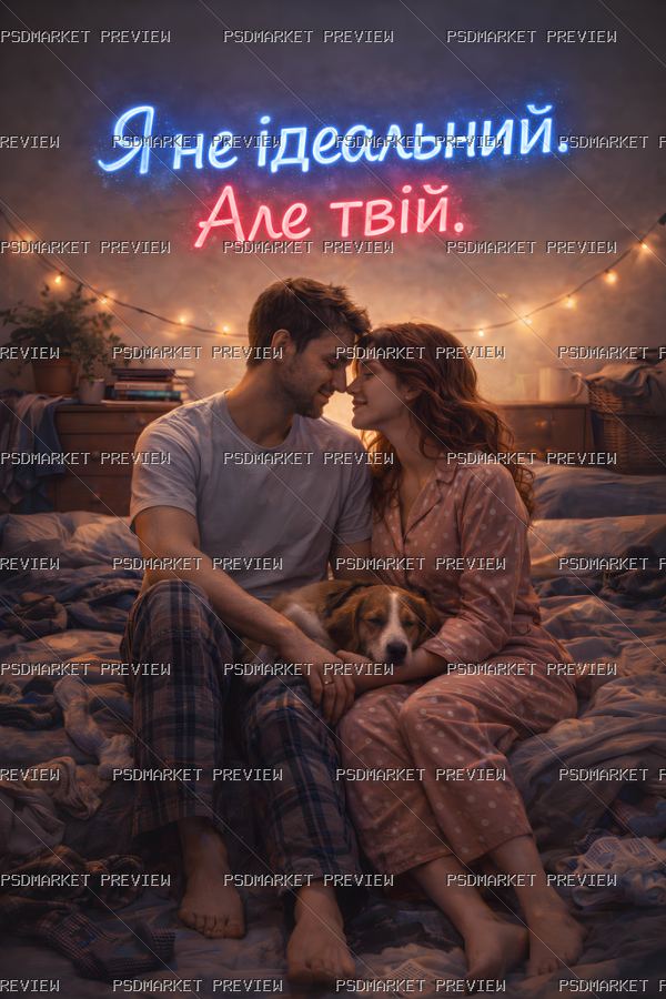Ukrainian Not Perfect but Yours Couple Print – PNG — PSD template preview