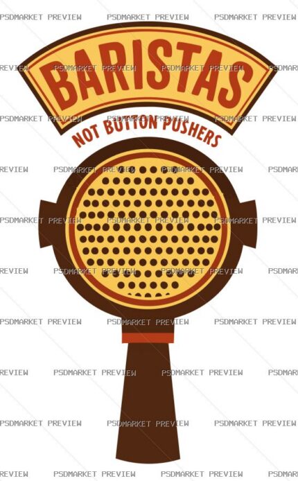 Baristas Hot Button Pushers Vector Print protected preview