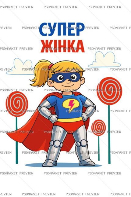 Super Woman Vector Print — print design preview