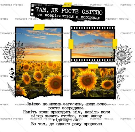 Where The Light Grows Sunflower Vector Print — print design preview