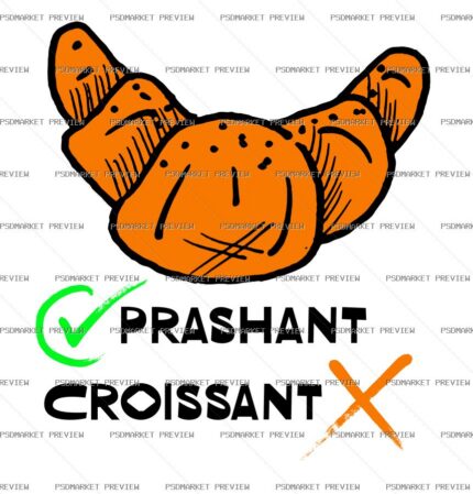 Prashant Croissant Vector Print — print design preview