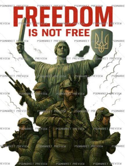 Freedom Is Not Free Ukraine Print – PNG — PSD template preview