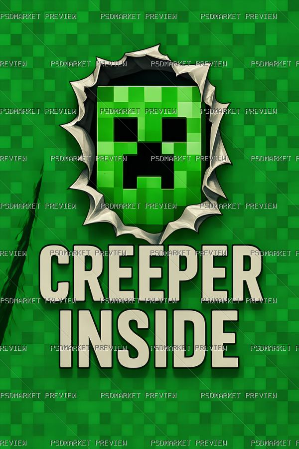 Creeper Inside Print – PNG — PSD template preview