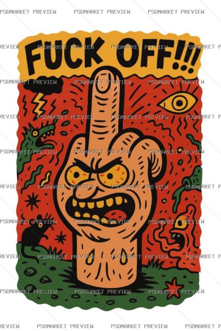 Fuck Off Vector Print protected preview