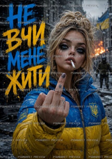 Ukrainian “НЕ ВЧИ МЕНЕ ЖИТИ” Print – JPG — PSD template preview