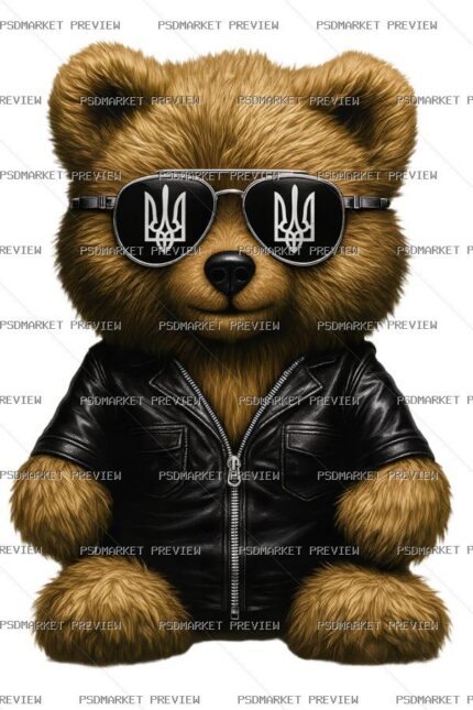 Ukrainian Patriot Bear Print — print design preview