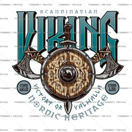 Viking Nordic Heritage Print – AI File protected preview