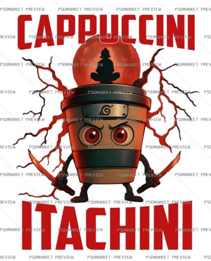 Itachini Cappuccini Print Design – AI File — PSD template preview