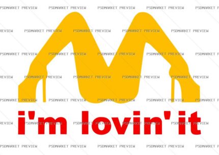 I’m Lovin’ It Parody Vector Print — PSD template preview