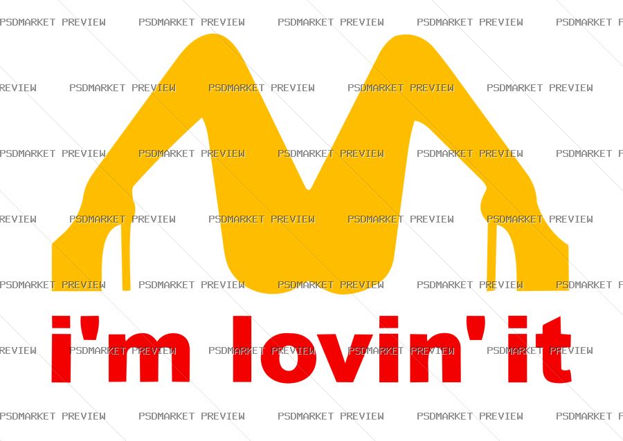 I’m Lovin’ It Parody Vector Print — PSD template preview