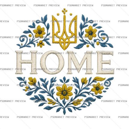Home Trident Floral Print — PSD template preview