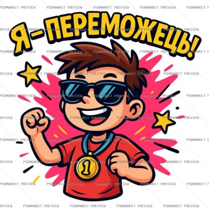 I Am a Winner Vector Print protected preview