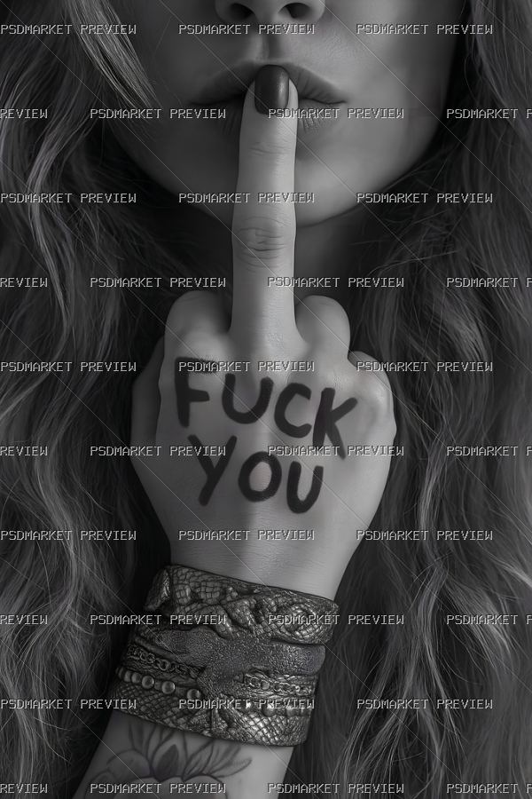 Silent Attitude Tattoo Print — print design preview