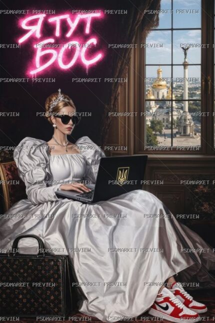 Im the Boss Woman Print — print design preview