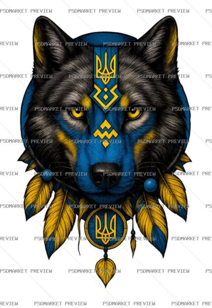 Ukrainian Wolf Print protected preview