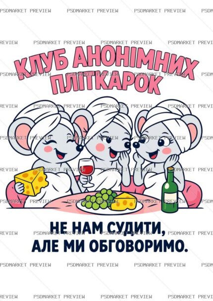 Anonymous Gossips Club Vector Print — print design preview