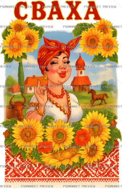 Svakha Ukrainian Folk Print — print design preview