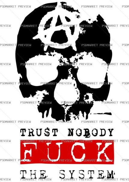 Trust Nobody Vector Print — print design preview