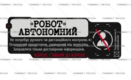 Autonomous Robot Vector Print Design 29647 — PSD template preview