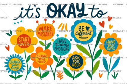 It's Okay to Vector Print — PSD template preview