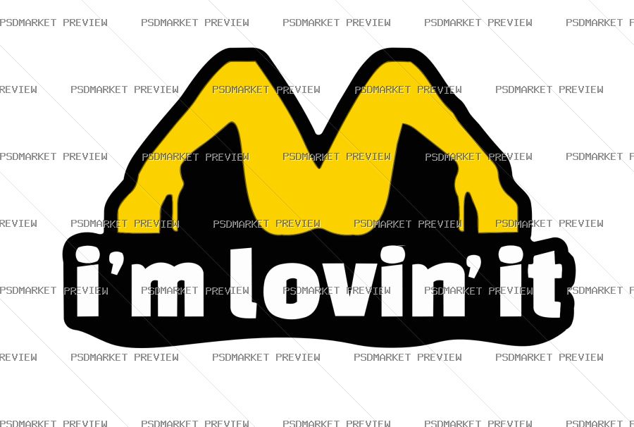 I'm Lovin' It Vector Print — PSD template preview