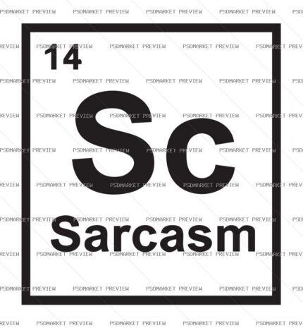 Sarcasm Element Vector Print — PSD template preview