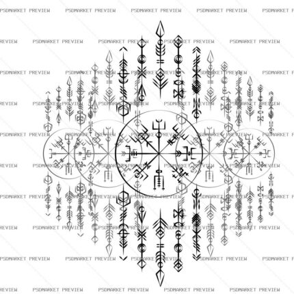 Occult Celestial Symbol Vector Print — print design preview