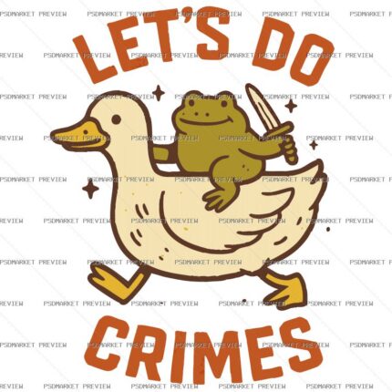Let's Do Crimes Vector Print — print design preview