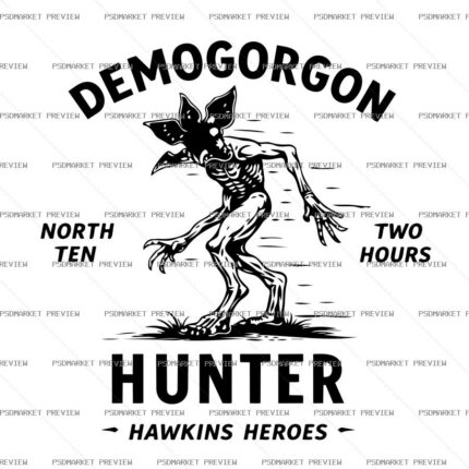 Demogorgon Hunter Hawkins Vector Print — print design preview
