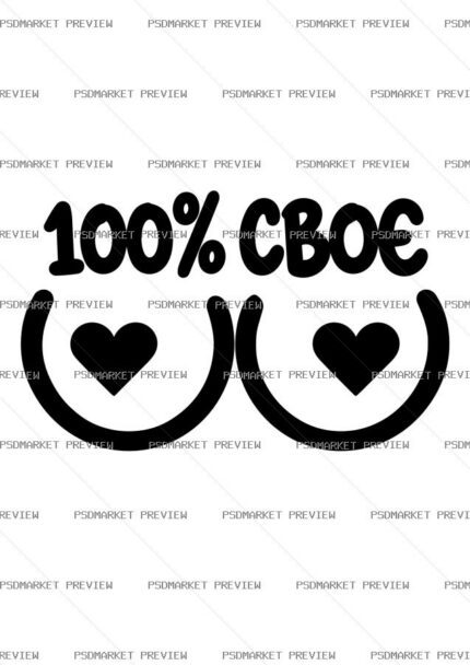 100 Percent Yours Vector Print — PSD template preview