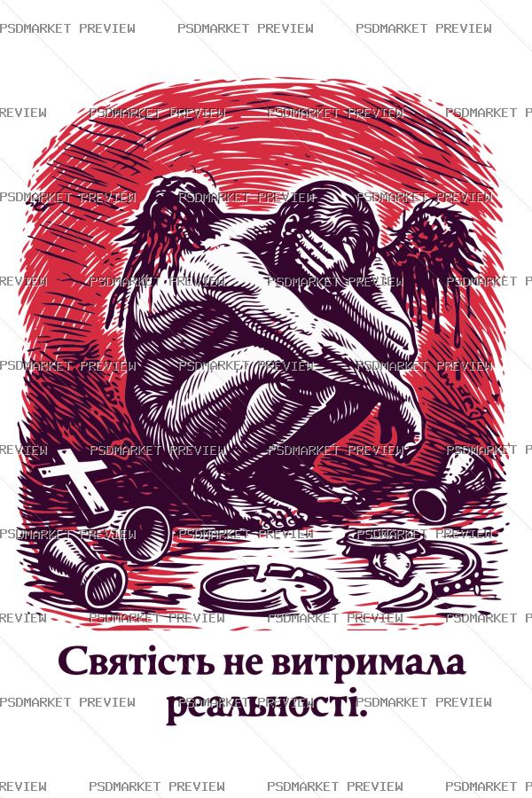 Reality Was Too Much Vector Print — PSD template preview