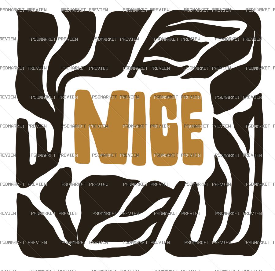 Nice Abstract Zebra Vector Print — PSD template preview