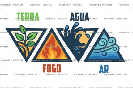 Four Elements Vector Print — print design preview