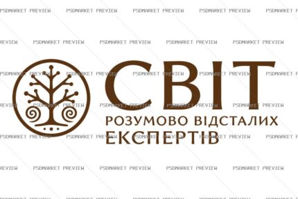 Ukrainian World of Experts Vector Print — PSD template preview