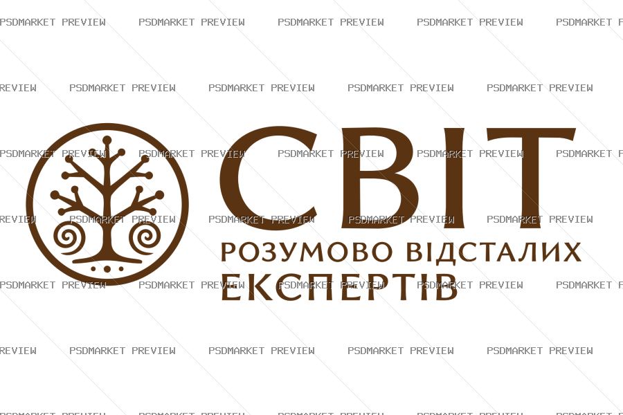 Ukrainian World of Experts Vector Print — PSD template preview