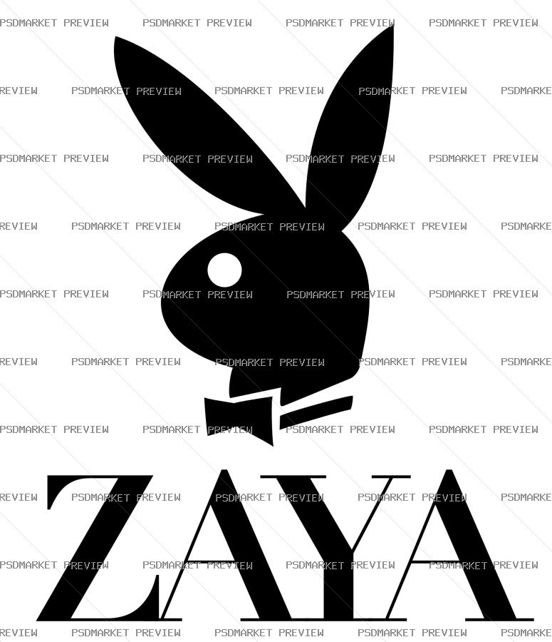 Zaya Bunny Vector Print — PSD template preview