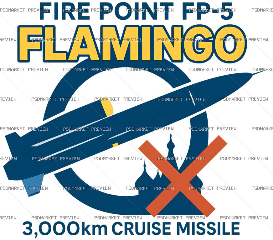 FP-5 Flamingo Cruise Missile Print Design – PNG — PSD template preview