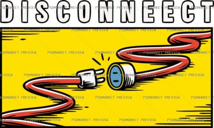 Disconnect Minimalist Print Design – AI File protected preview