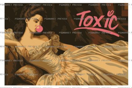 Toxic Classical Woman Print — print design preview
