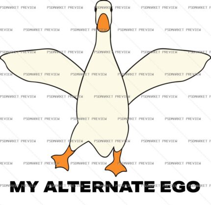 My Alternate Ego Goose Vector Print — print design preview