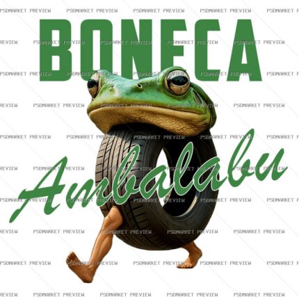 Boneca Ambalabu Frog Vector Print — PSD template preview