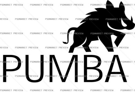 Pumba Warthog Vector Print — PSD template preview