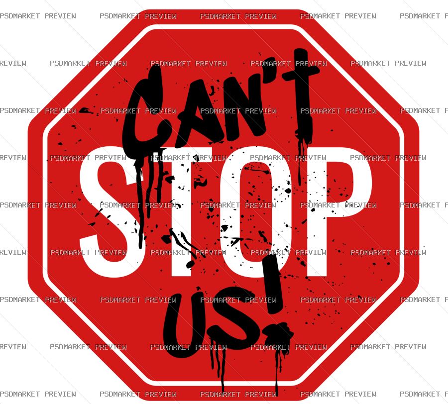 Can't Stop Us Vector Print — PSD template preview