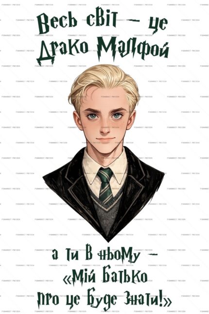 Draco Malfoy Fan Art Portrait Layered Print protected preview