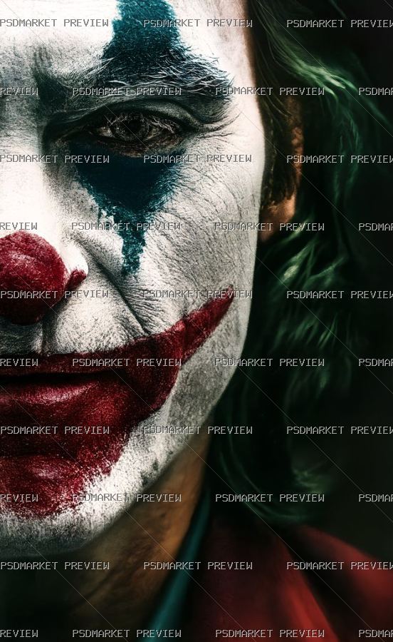 Joker Art Portrait Print Design – JPG — PSD template preview