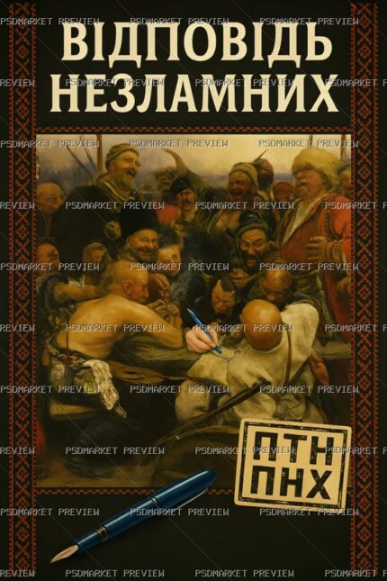 Ukrainian Unbreakable Response Print – PNG — PSD template preview